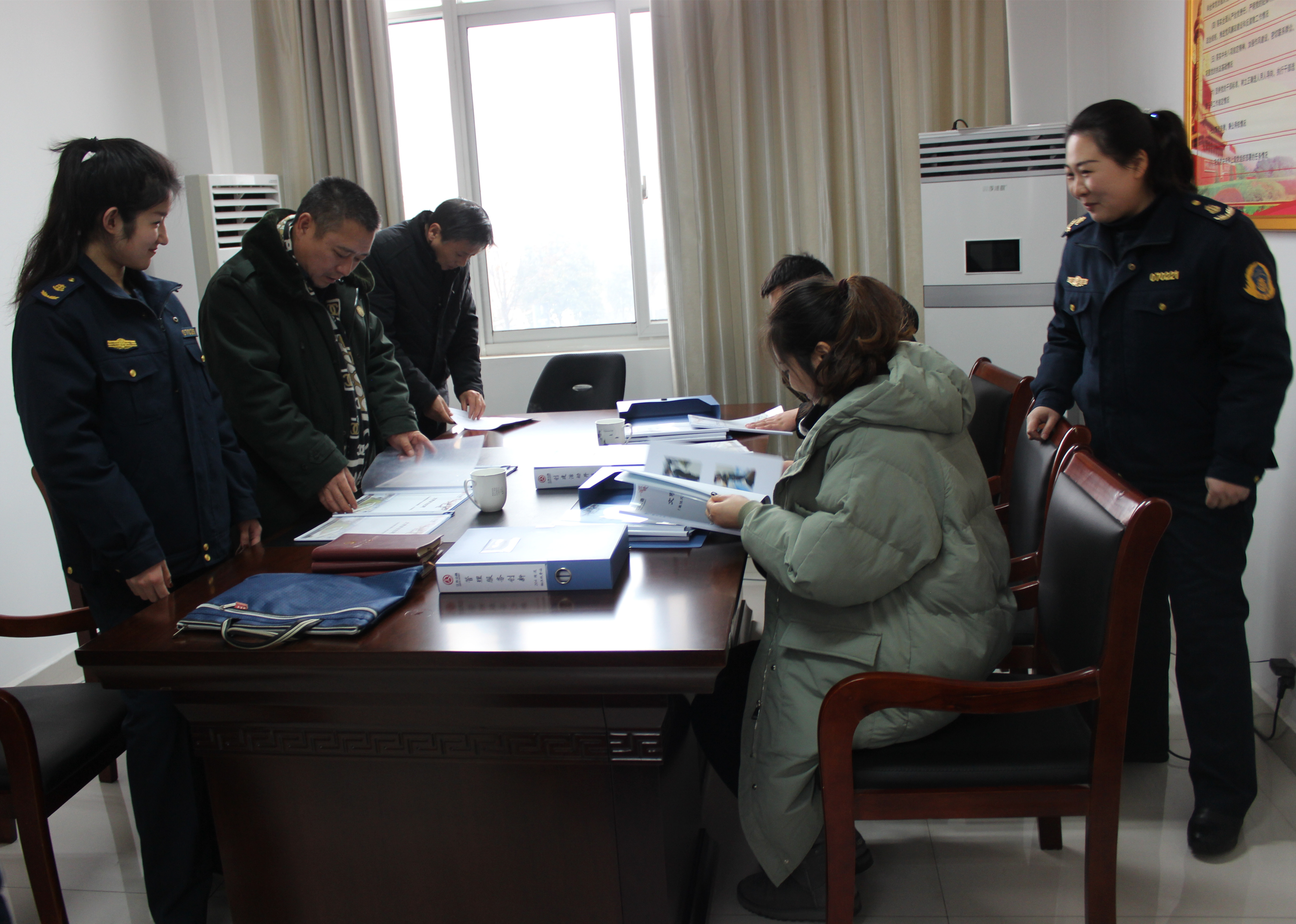 柘汪站接受区级文明单位测评验收.JPG